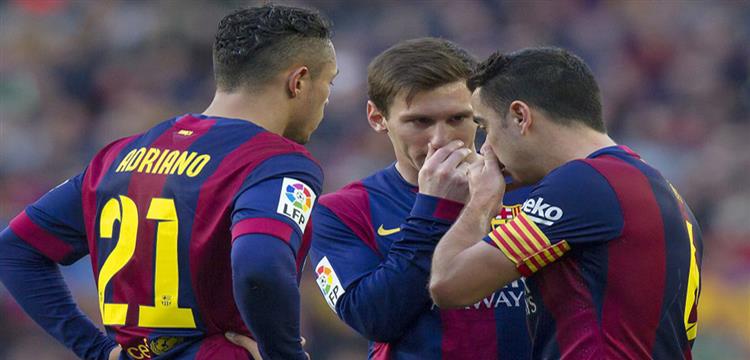 برشلونة أدريانو ميسي تشافي برشلونة أدريانو ميسي تشافي